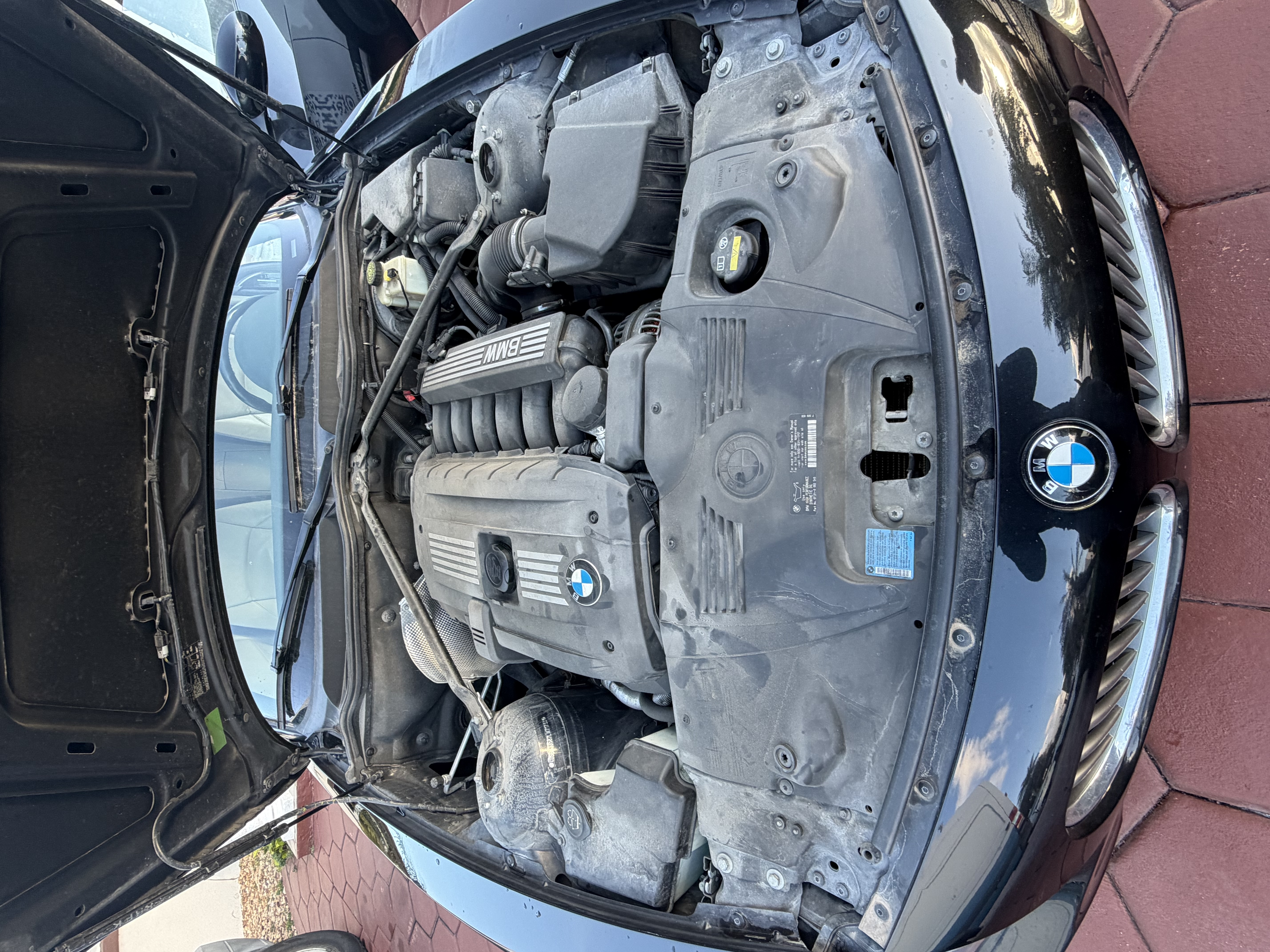 Before engine bay detailing BMW Doral